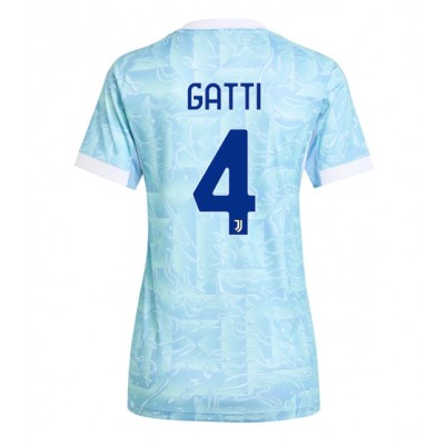 Ženski Nogometni dresi Juventus Federico Gatti #4 Gostujoči 2025-26 Kratek Rokav Ženski Nogometni dresi Juventus Federico Gatti #4 Gostujoči 2025-26 Kratek Rokav